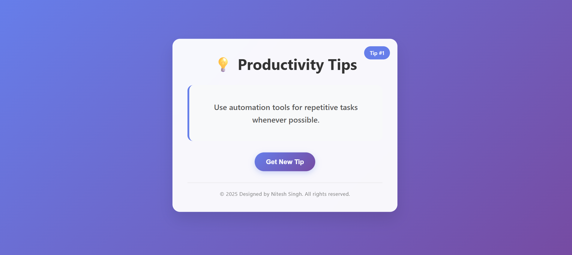 Productivity-Tips-Web-App